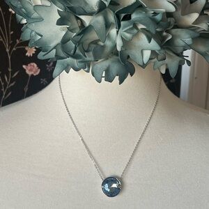 Swarovski blue topaz pendant necklace